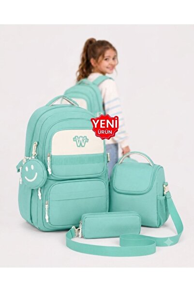 çantamgelsin 4-Piece Luxury Waterproof Elementary School Bag Set with Lunch B...