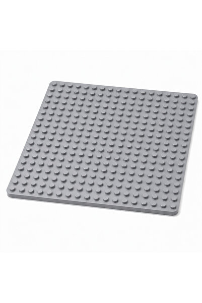 HAPPENS Dublo Large Block Game Gray Floor Plate 25X25 cm Building Block Base