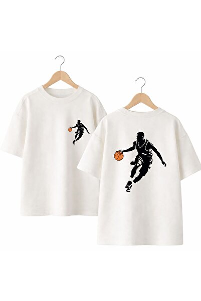 playwear تي شيرت أسود اللون بطباعة على الظهر والصدر الأمامي مصنوع من القطن بن...