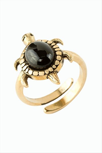 ZERO LAND Kmrsfres Turtle Natural Stone Authentic Ring (173340) - Onix