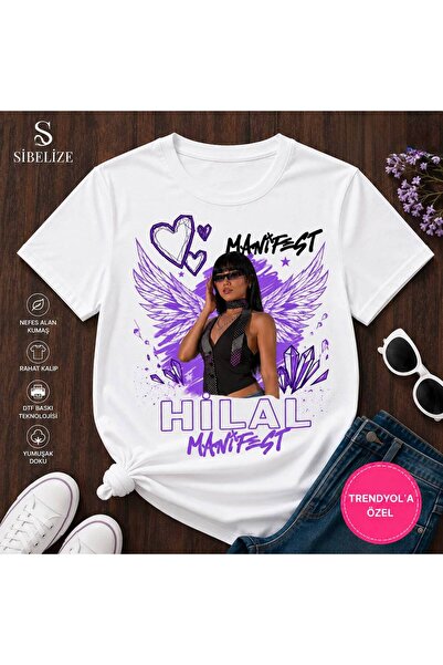 SİBELİZE Manifest Hilal Kanatlı Tasarım T-shirt