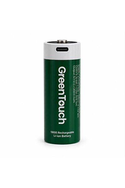 greentouch 18650 USB-C Şarj Edilebilir Pil — 2'li