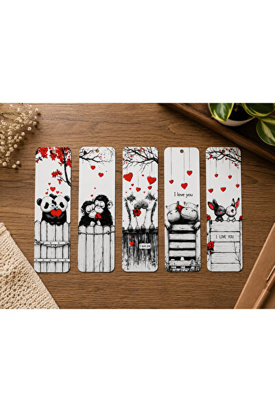 OEM Semne de Carte 3D cu Animale Adorabile– Set 5 Bucăți, Plastic
