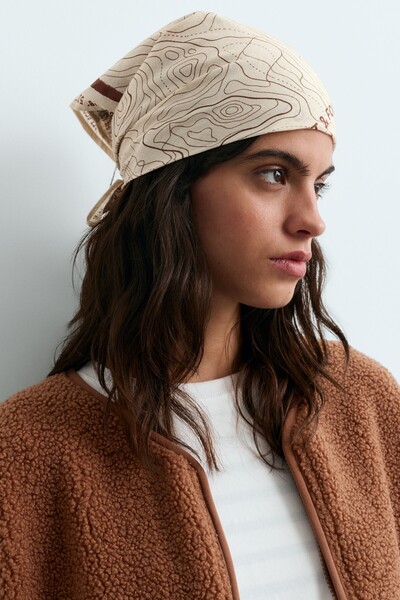 Oysho Desenli %100 pamuklu bandana