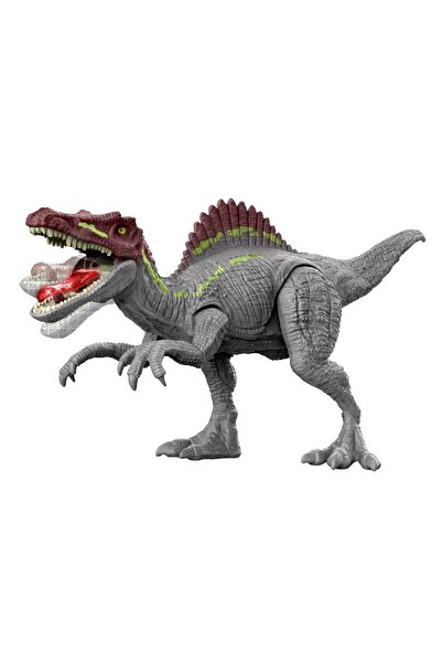 OEM Dinozaur Spinosaurus cu sunet și lumină 38cm - Gri cu cap roșu