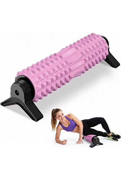 GENERAL 45x13cm EVA Foam Roller with Stand, High Density Deep Tissue Massage ...