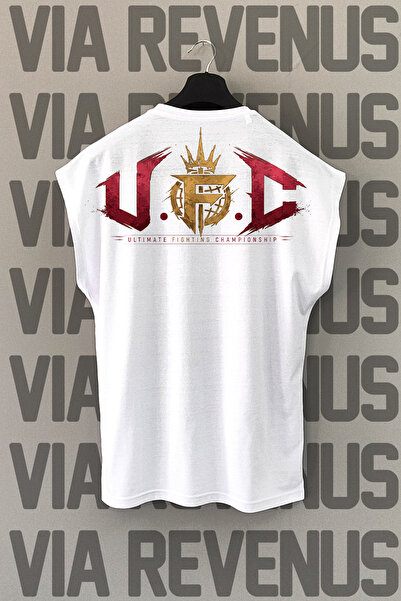 Vordevia Ultimate Fighting Back Printed Zero Sleeve Crew Neck Sports Tshirt