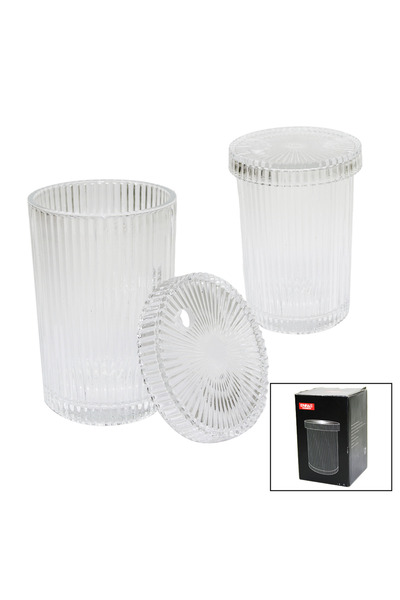 Marsilyan Striped - Glass Cup with Lid - with Straw - Origami Sitilkahve - Pr...