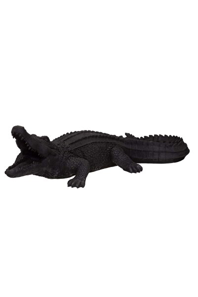 Atmosphera Figurină crocodil - Negru, H.30 cm