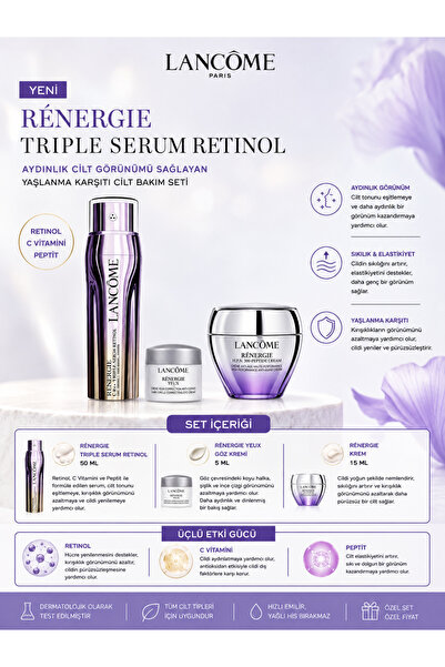 Lancome Rénergie Triple Serum Retinol Yaşlanma Karşıtı Bakım, Sıkılaştırıcı v...