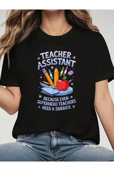 NOURAM 100% Cotton Superhero Sidekick Teaching Teach School Teacher Assistant...