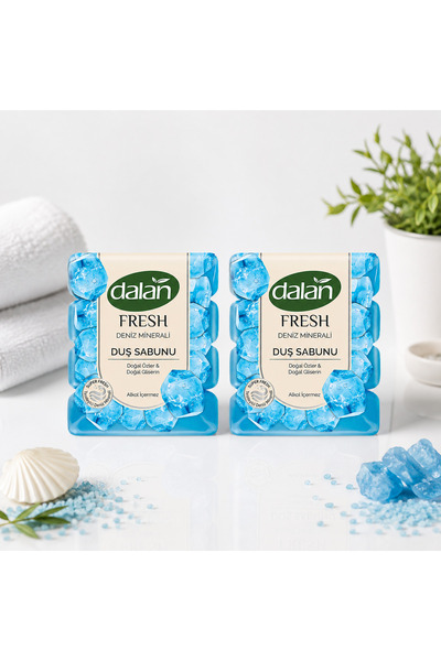 Dalan Fresh Sea Mineral Shower Soap 600 g (150g X 4) X 2 Pieces