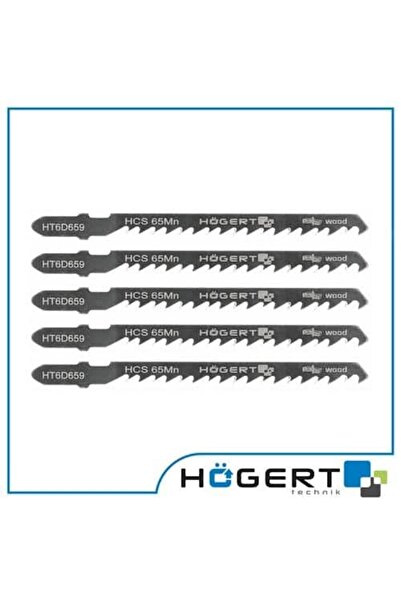 Hogert Set de 5 lame de ferăstrău electric de 100mm, 6 TPI, oțel HCS 65Mn