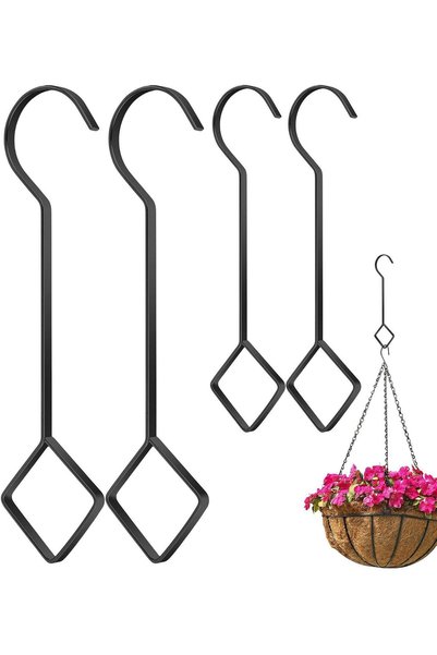 Morvena Picks 4 cârlige pentru plante - Design metalic robust în formă de dia...