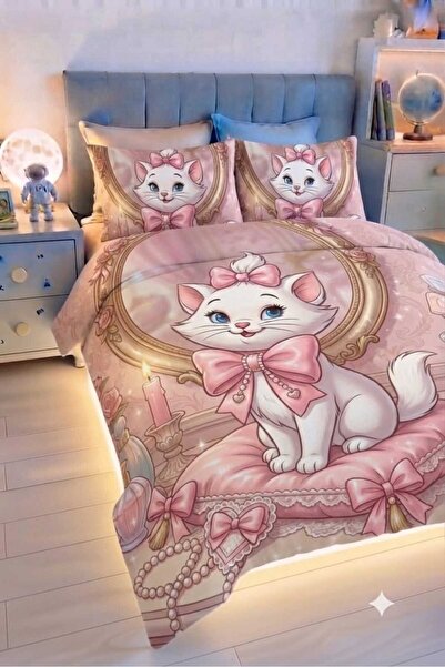 Elmas Dizayn 160X240 cm Young Girls Bedding Set Organic Cotton Satin Quenn Pr...