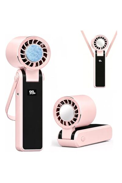 STARSTAR Portable handheld fan with cooling function and LED display, 5 wind ...