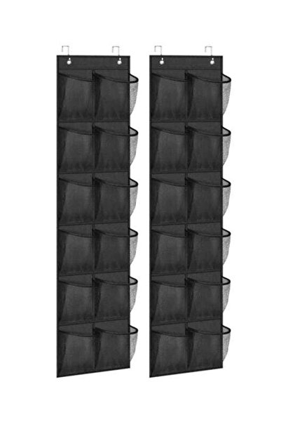 STARSTAR Behind-the-door shoe rack with 12 large mesh pockets, suitable for n...