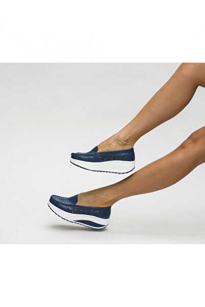 OEM Pantofi casual Engros din piele naturala dama, Buga Bleumarin