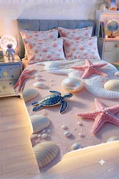 Elmas Dizayn 160X240 cm Young Girls Bedding Set Organic Cotton Satin Quenn Pr...