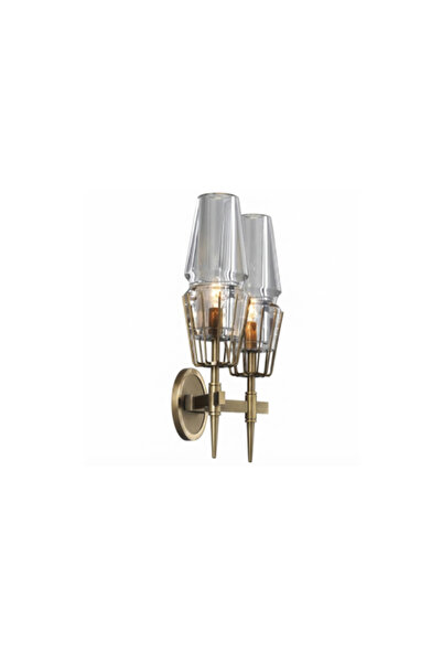 Siera Modern Bronze High Glass Wall Sconce W 371