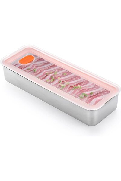 STARSTAR Suitable for Bacon Container Lid 304 Stainless Steel Meat Stackable ...