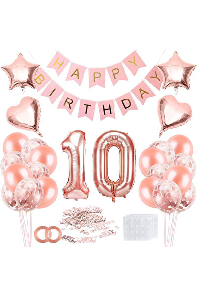 Generic Brand 10th Birthday Party Balloon Set
