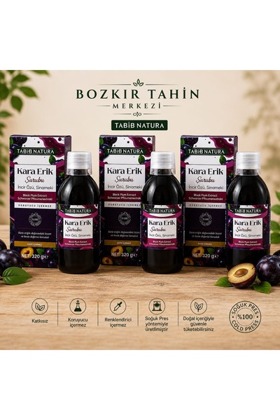 TABİB NATURA Bozkır Tahin Merkezi Kara Erik Şurubu İncir özü ve Sinameki İçer...