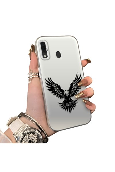 ucuc Samsung Galaxy A30/A20 Compatible Hard Acrylic Back Silicone Edge Lens P...