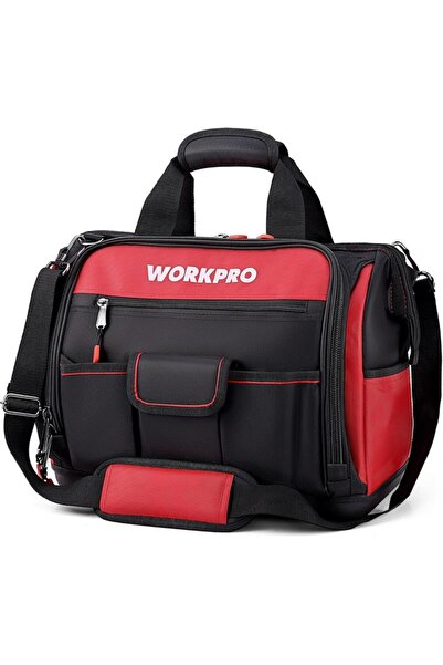 Workpro Τσάντα εργαλείων ηλεκτρολόγου, με ευρύχωρο φερμουάρ, λαβή μεταφοράς κ...