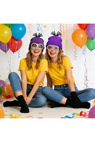 Dotail Costum de carnaval Minioni pentru adulți, set din 6 piese, incluzând p...