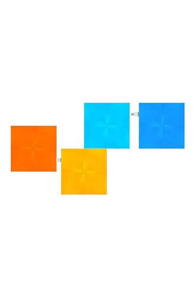 Nanoleaf 4 ألواح إضاءة قماشية مربعة الشكل متعددة الألوان 10.1 × 6.2 × 2.2 بوصة