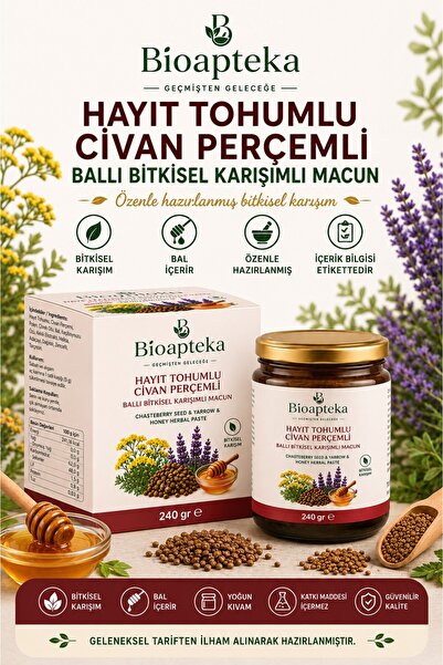 Hayıt Tohumlu Civan Perçemli Ballı Bitkisel Karışımlı Macun 240 Gr