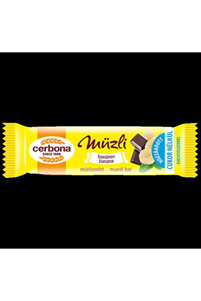 Cerbona Baton de musli cu banane, fără zahăr adăugat 20 g
