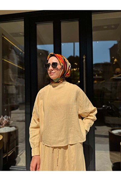 QOOQ STORE 26SS223 Bella Kadın Bluz Taş Rengi