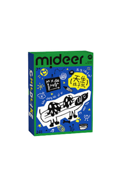Mideer ملصقات الوشم الفاخرة المرحة - باللون الأزرق