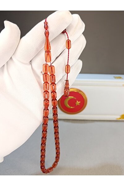 HALİL KOÇAK Dried Rose Color Fire Amber Prayers Beads