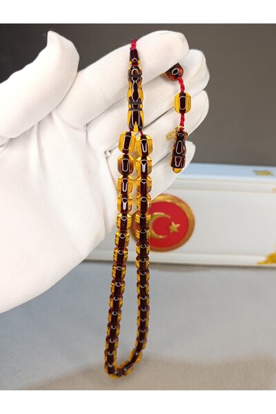 HALİL KOÇAK Sikma Stick Amber Prayer Beads Honey Colored