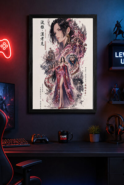 Charmbi Poster cu ramă din lemn negru Boa Hancock, imprimare digitală premium...