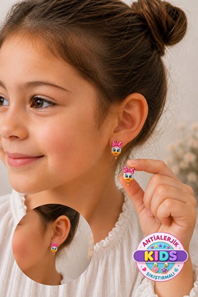 Lynare Non-Perforated Clip-On Children's Earrings for Kids Without Ear Holes