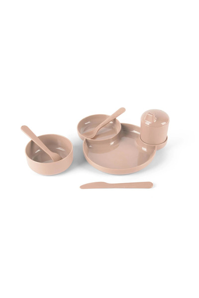 DANTOY Set de veselă minimalist, biobazat, de culoarea pielii, pentru cină