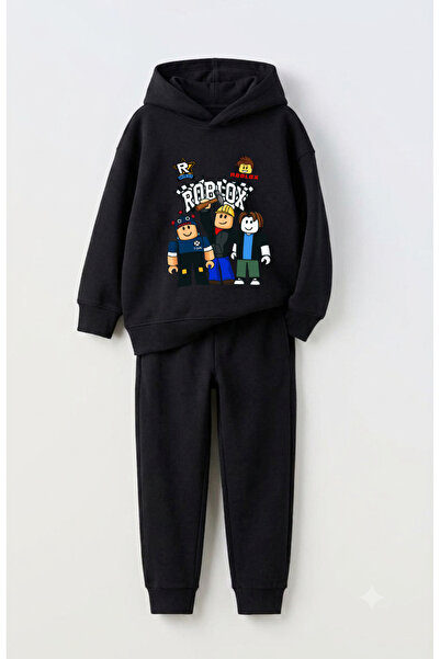 Let's Wear Roblox Fan Printed Premium Sweatshirt & Sweatpants Set for Kids - ...