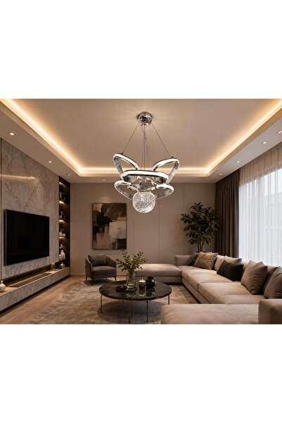 SEBA AYDINLATMA LED SARKIT AVİZE TAÇ DİAMOND SERİ KUMANDALI DİMMERLİ (SALON,M...