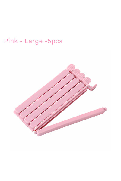 choice2 5Pcs-pink-Large 5/10/20Pcs Portable Kitchen Storage Food Snack Seal S...