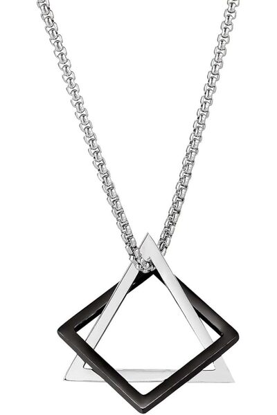 Arabest Geometric Triangle Necklace,Combination Stainless Steel Necklace for ...