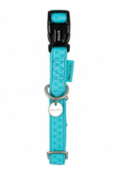 Zolux Macleather Adjustable Collar Turquoise, 25 mm