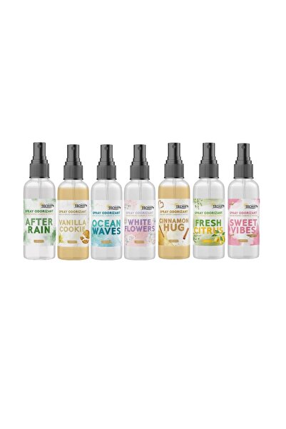 Techir Set de 7 spray-uri textile pentru împrospătarea aerului (100 ml), în 7...