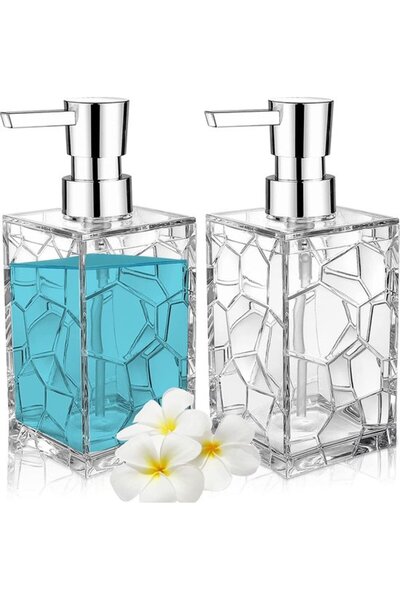 STARSTAR Acrylic Soap Dispenser - 2 Pieces - 650 ml - Multicolored