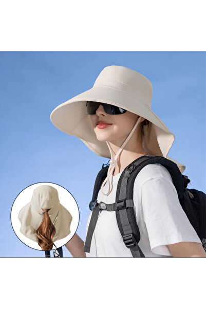 STARSTAR Women's sun hat with neck shield, UV protection, foldable design, wi...