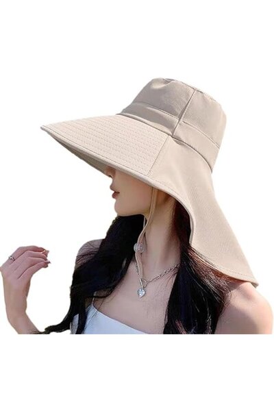 STARSTAR Women Sun Hat with Neck Protection UV50+ Wide Brim Back Opening Fold...