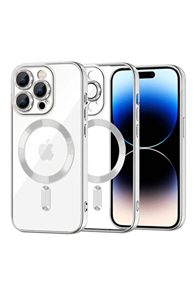 Techsuit Husă pentru iPhone 14 Pro, Lux Crystal MagSafe, argintiu - argintiu